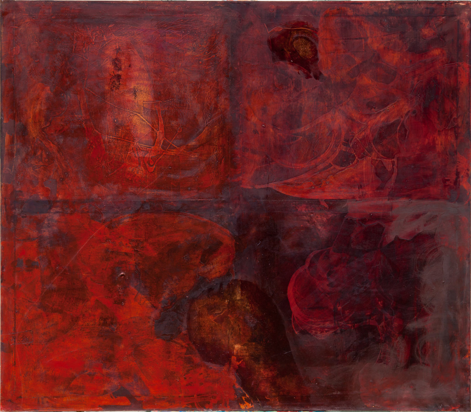Abstract Entrails Minimalism, Oil on canvas, 140x160cm, 2011